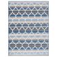 Safavieh Cabana CBN333M 5"3" Square Blue and Grey Indoor/Outdoor Area Performance Rug, , large