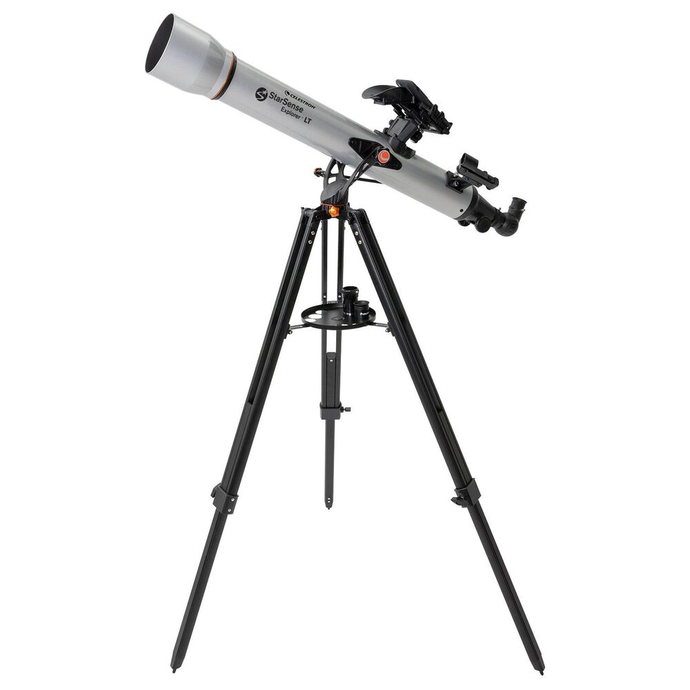 Celestron Starsense Explorer LT 80AZ Smartphone App-Enabled Refractor Telescope in Silver, , large