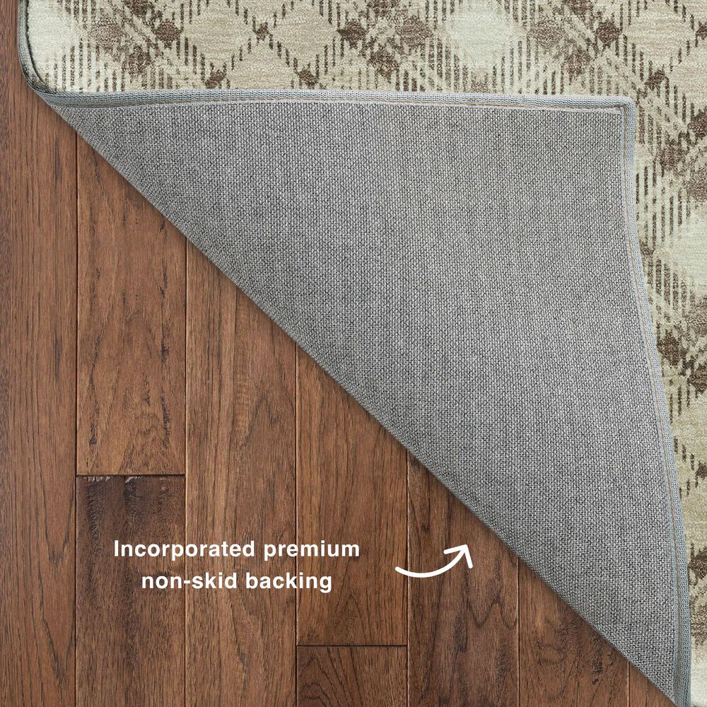 Dalyn Rug Company Soft Essentials Plaid Beige 5' x 7'6" Indoor/Outdoor Area Rug, , large