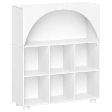 RiverRidge Home Kids Curve Appeal 35" 6-Cubby Bookcase in White, , large