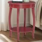 Linon Home Decor Rainbow Round Side Table in Red, , large