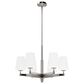 Hunter Nolita 6-Light Chandelier in Brushed Nickel, , large