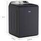 Maytag 5.3 Cu. Ft. Smart Top Load Washer and 7.4 Cu. Ft. Smart Gas Top Load Dryer Laundry Pair in Midnight Steel, , large
