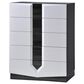 Global Furniture USA Hudson 5-Drawer Chest in White, Black and Grey, , large