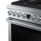 Dacor 36" Professional Dual Fuel Range in Silver Stainless Steel, , large
