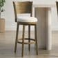 Armen Living Winsley Swivel Bar Height Stool in Putty Brown, , large