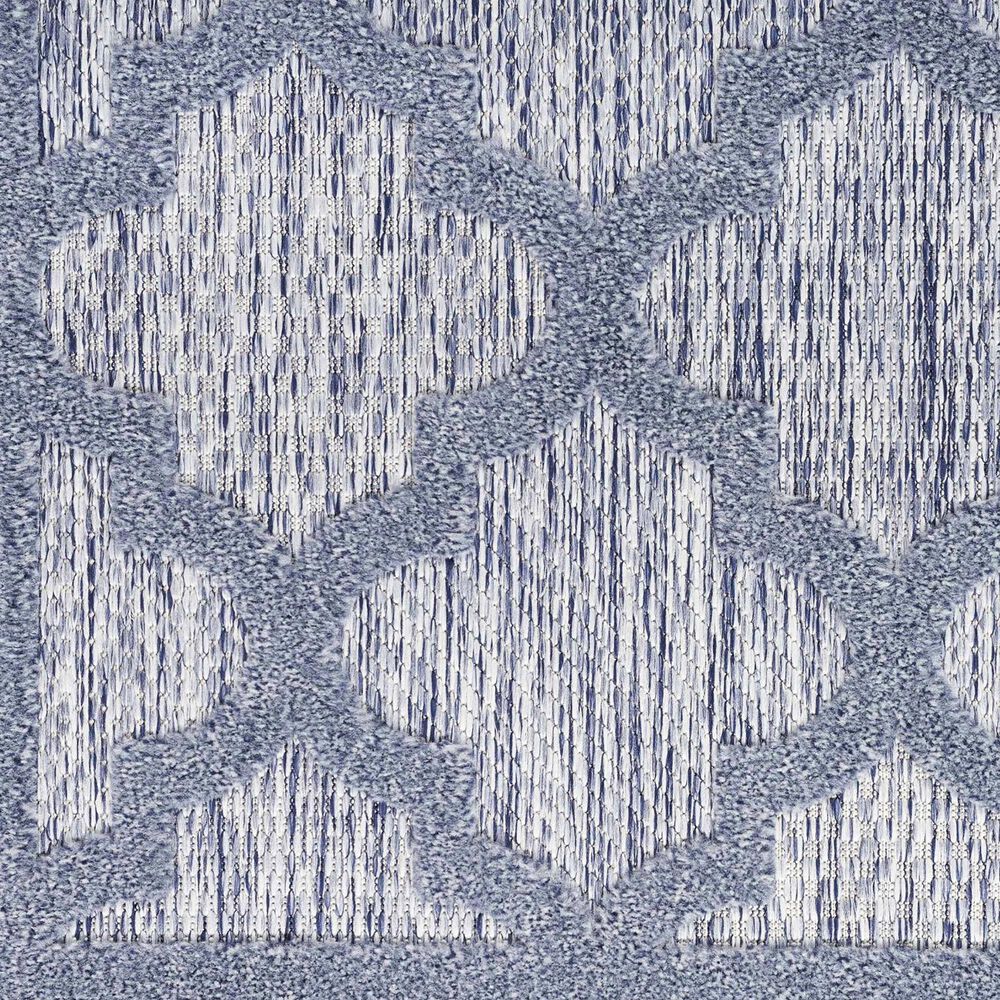Nourison Easy Care 9&#39; x 12&#39; Denim Blue Indoor/Outdoor Area Rug, , large