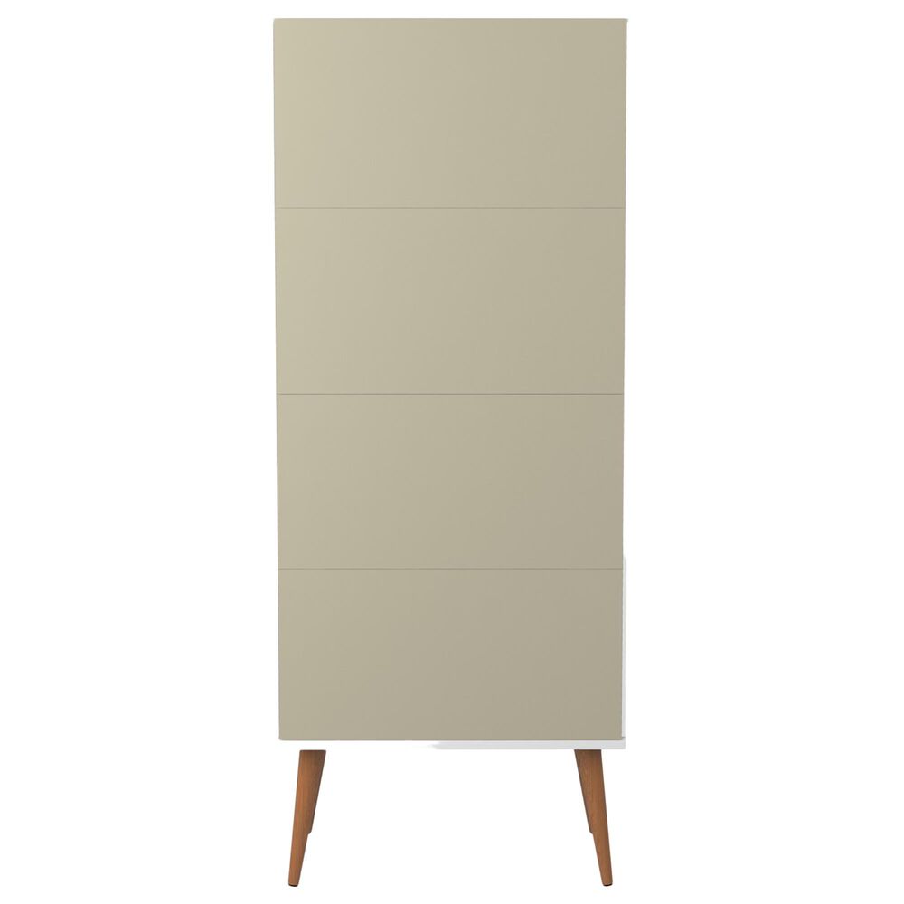 Dayton Utopia 10-Bottle Wine Rack China Storage Closet in White Gloss and Maple Cream, , large