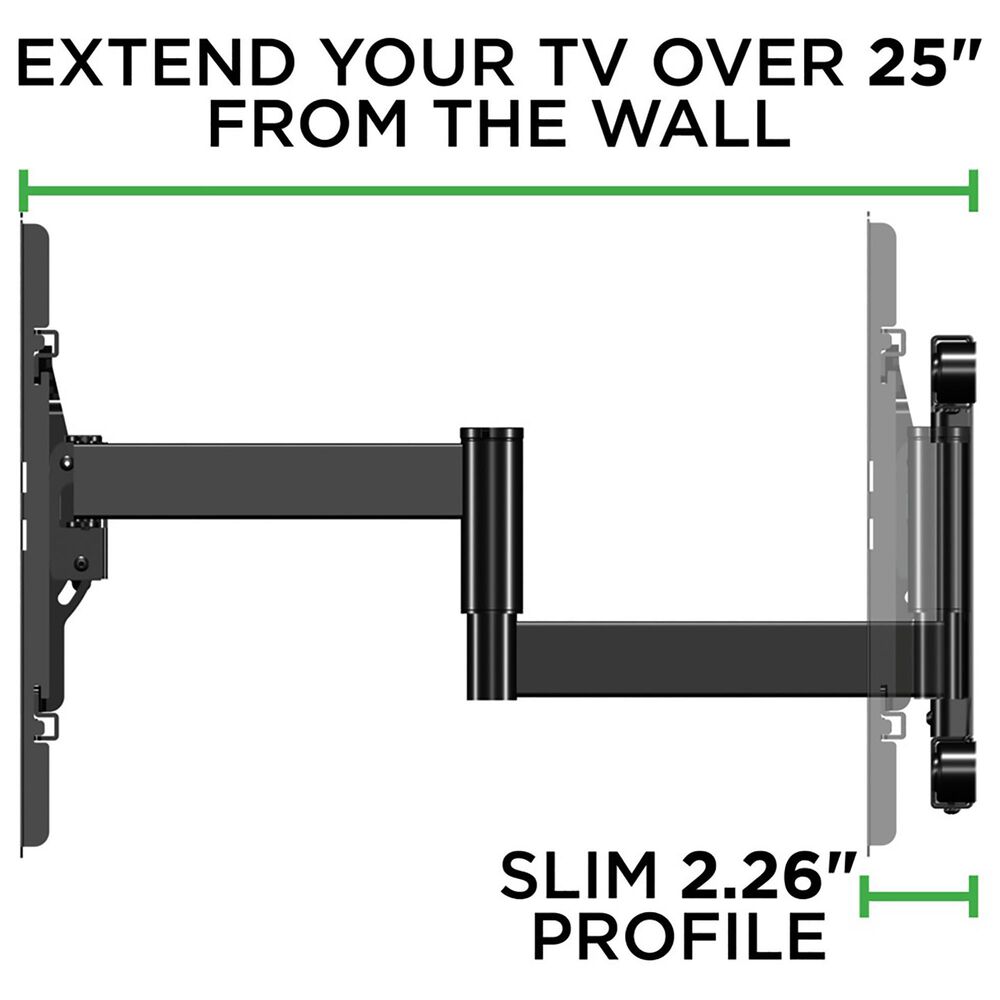 Secura Full Motion Wall Mount for 42&quot; - 90&quot; Flat-Panel TVs in Black, , large