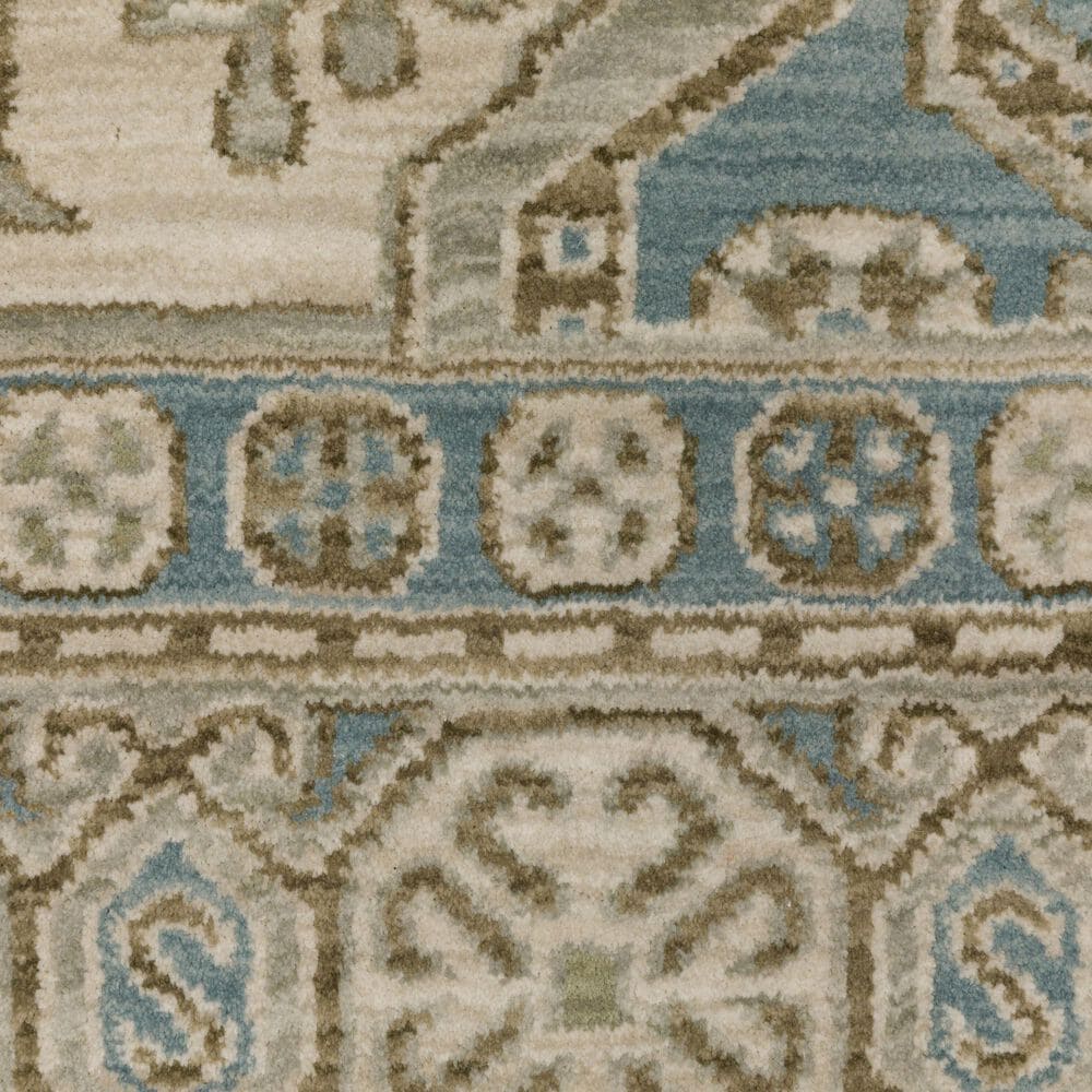 Oriental Weavers Maeve MAE05 Beige and Blue 2'3" x 7'6" Runner, , large