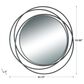 Maple and Jade Metal Round Wall Mirror, , large