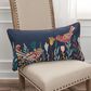 Rizzy Home Floral 14" x 26" Pillow in Black, , large