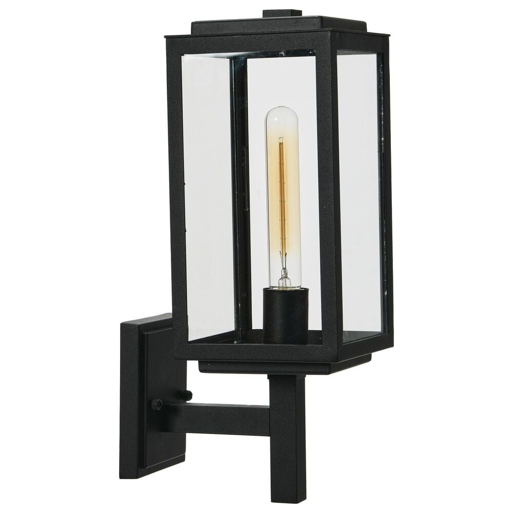 Creative Coop Addison 1-Light Outdoor Wall Sconce in Textured Black, , large