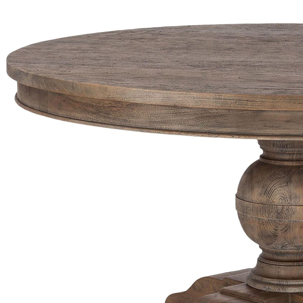 Home Trends &amp; Design Colonial Plantation 48&quot; Dining Table in Weathered Teak - Table Only, , large