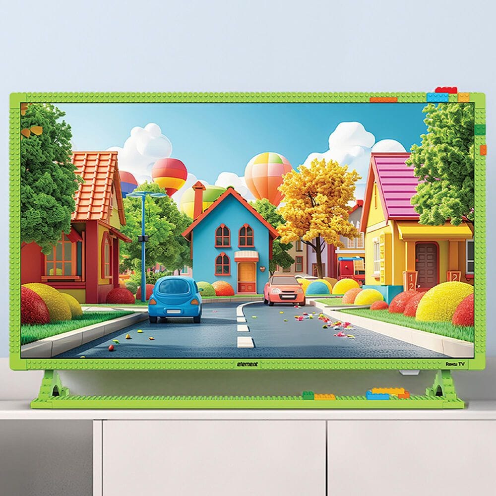 Element 32" Class 1080P FHD Building Block in Green - Smart Roku TV, , large