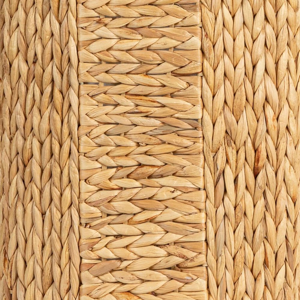 Household Essentials 2-Piece Handwoven Water Hyacinth Oval Hamper Set in Natural, , large