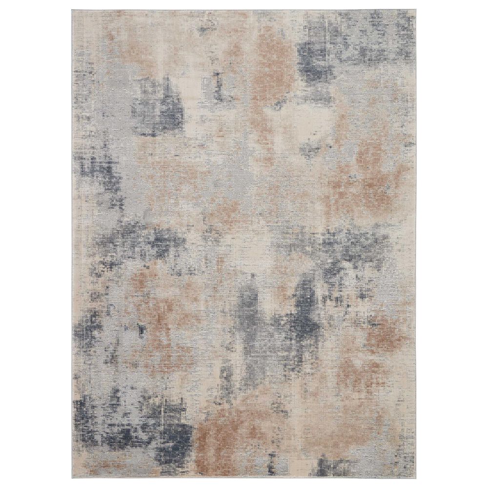 Nourison Rustic Textures RUS02 9"3" x 12"9" Beige and Grey Area Rug, , large
