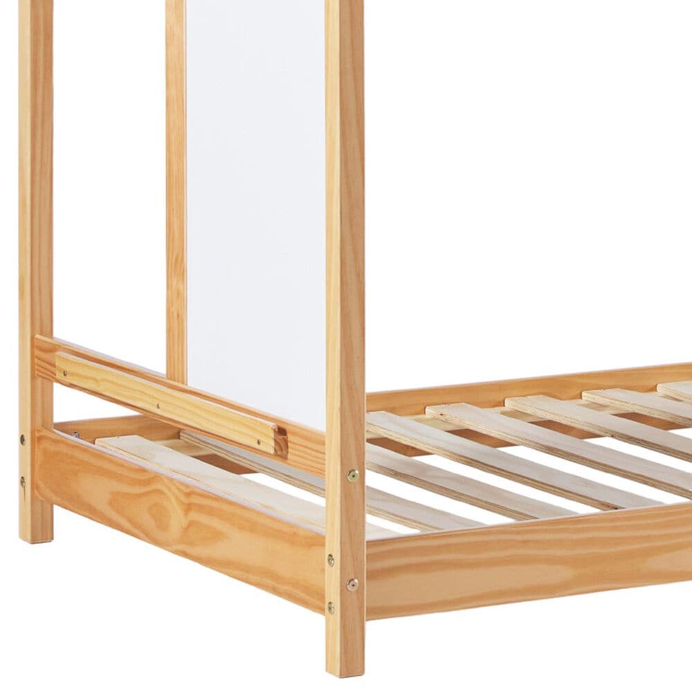 Walker Edison Skyler Twin over Twin Bunk Bed in Natural Pine, , large
