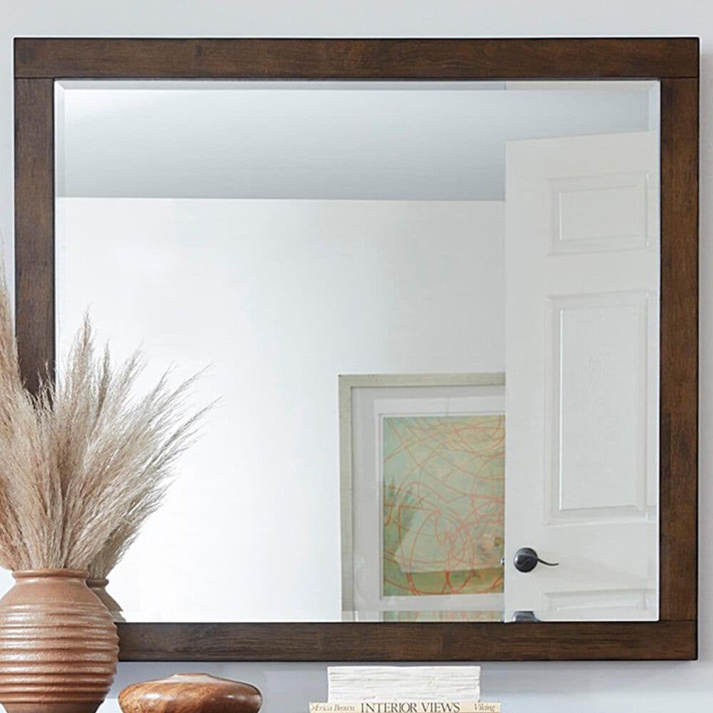 Riva Ridge Modern Loft Landscape Mirror in Brownstone, , large