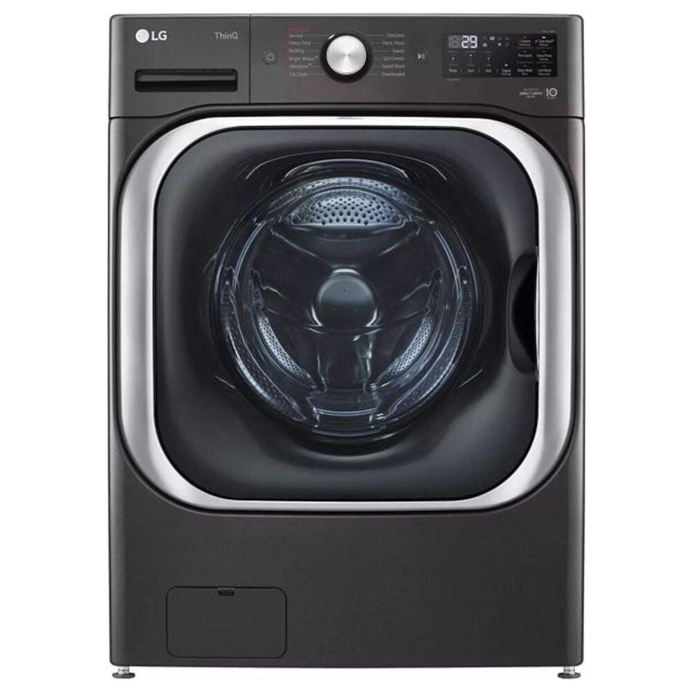 LG 5.2 Cu. Ft. Smart Front Load Washer and 9 Cu. Ft. Front Load Electric Dryer Laundry Pair with Pedestal Storage Drawers in Black Steel, , large