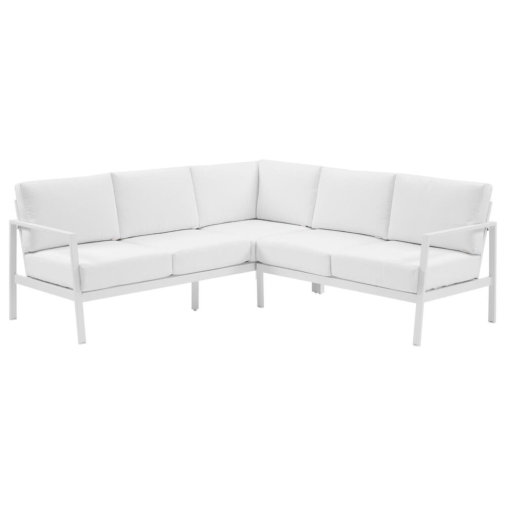 Linon Home Decor Holland 2-Piece Outdoor Sectional Sofa in White, , large