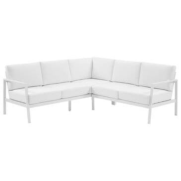 Linon Home Decor Holland 2-Piece Outdoor Sectional Sofa in White, , large