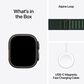 Apple Watch Ultra 2 GPS + Cellular 49mm Black Titanium Case with Dark Green Alpine Loop - Medium, , large