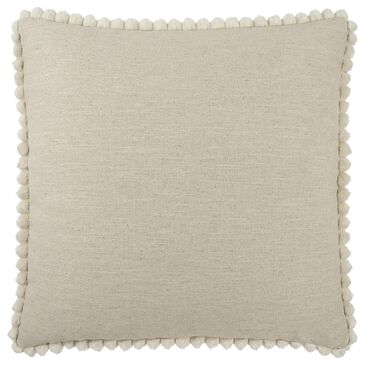 D.V.Kap Inc Pom Chic 24" x 24" Throw Pillow in Linen, , large