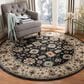Safavieh Lyndhurst 7" Round Navy and Creme Area Rug, , large
