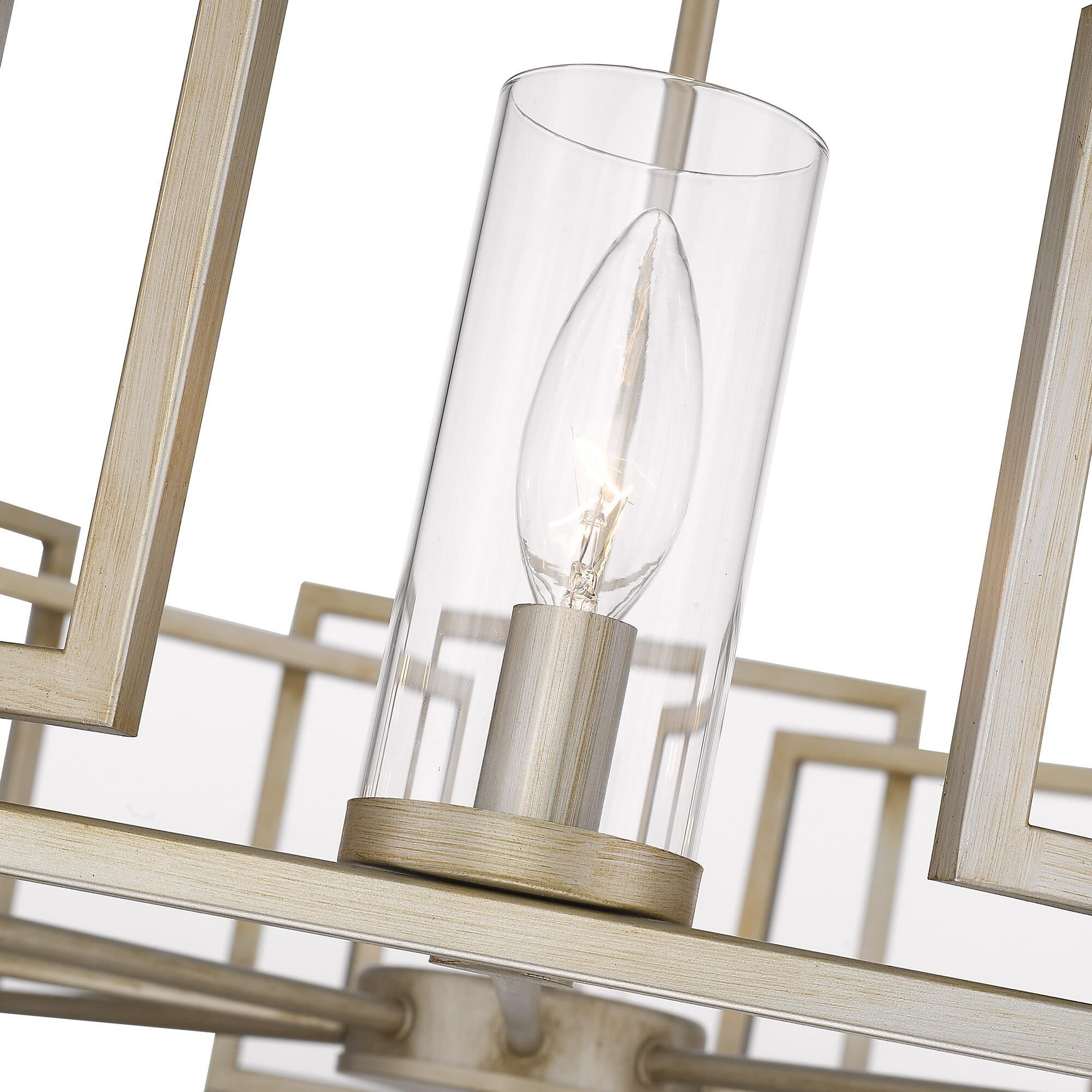 Golden Lighting Marco 8-Light Chandelier in White Gold