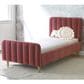 Baby Appleseed Gatsby Toddler Bed in Dusty Rose Velvet, , large