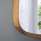 A&B Home Wayne 37.5" Curved Accent Wall Mirror in Brown, , large