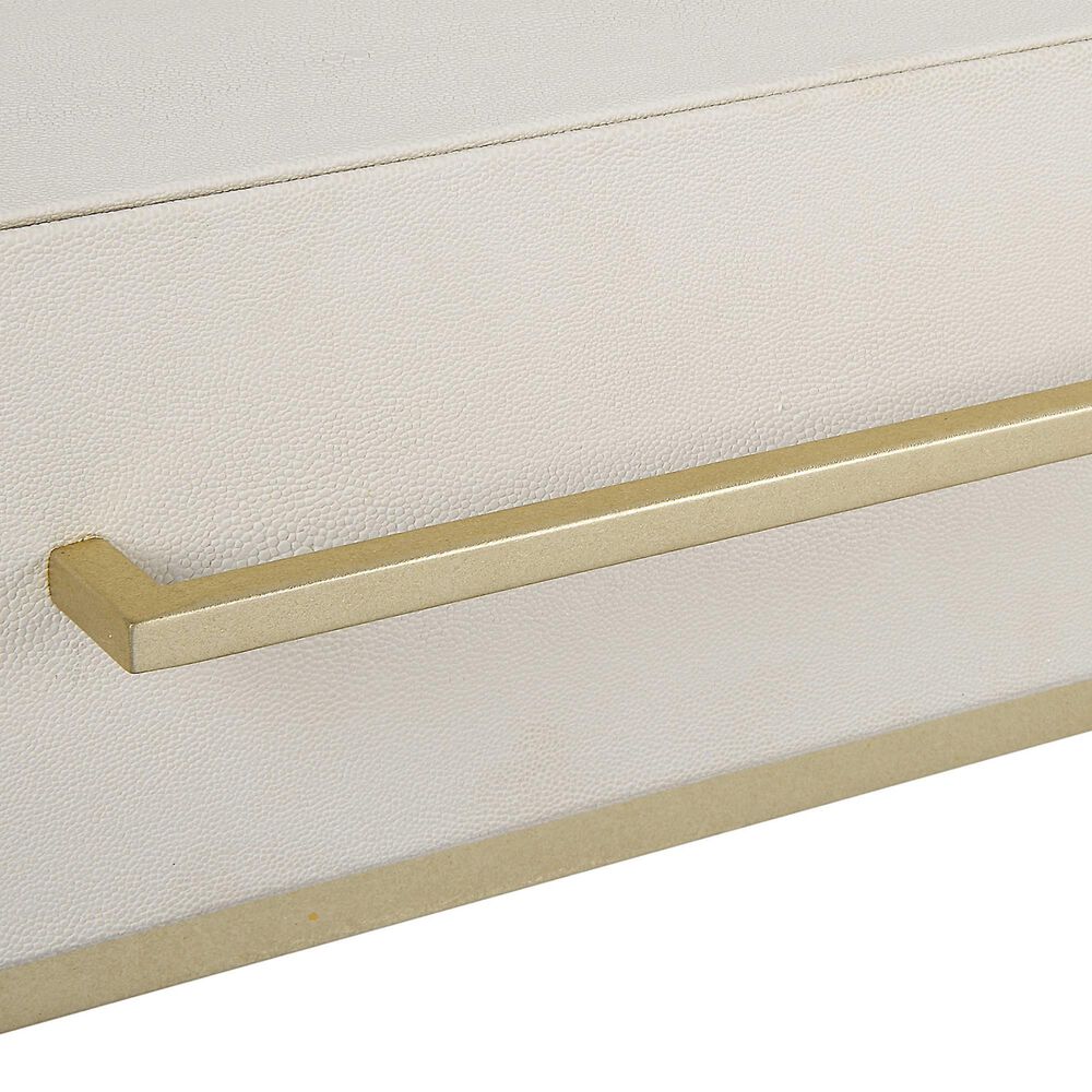 Uttermost Jewel Desk in White and Gold, , large