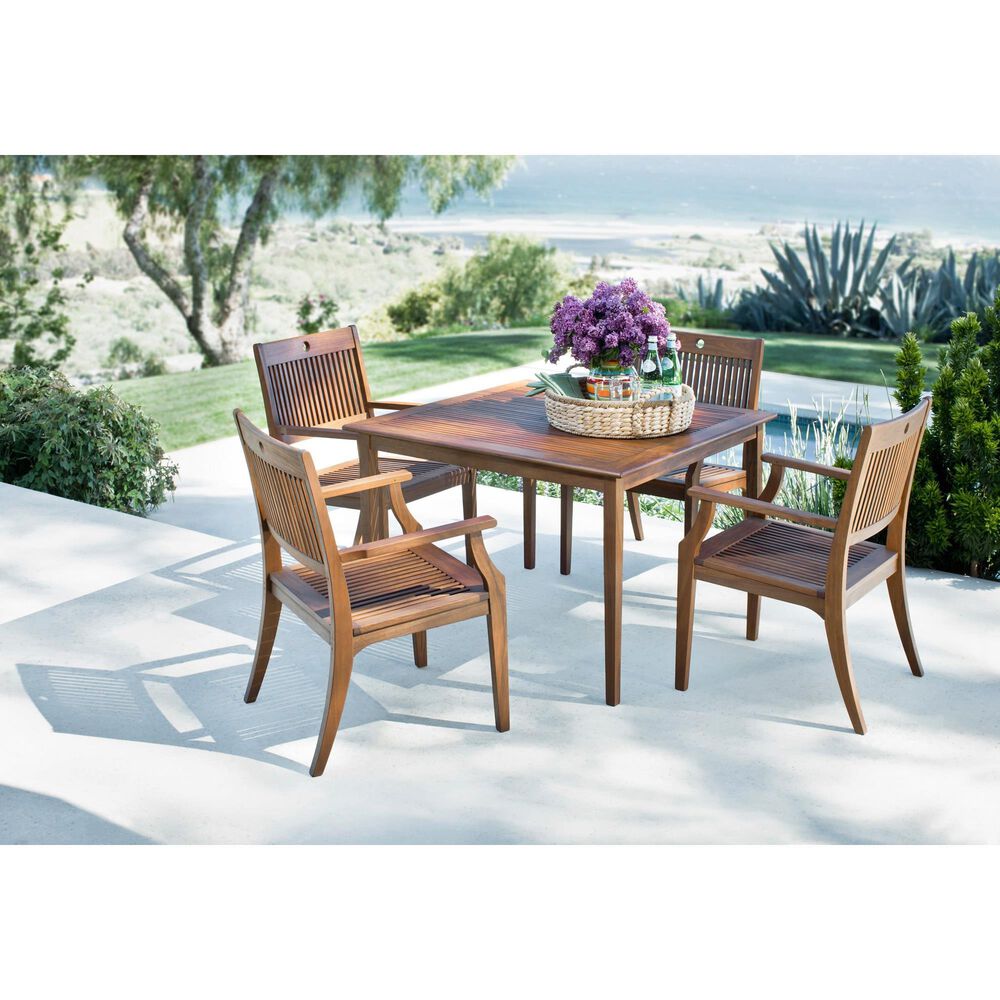 Jensen Outdoor Opal Patio Arm Chair in Chocolate Brown, , large