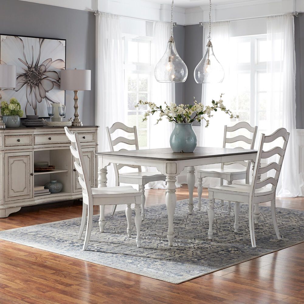Belle Furnishings Magnolia Manor Side Chair in White &#40;Set of 2&#41;, , large