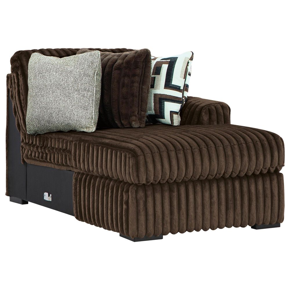 Ashley Midnight-Madness 2-Piece Right Facing Sectional with Chaise in Chocolate, , large