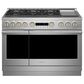 Monogram 48" Dual-Fuel Professional Range with 6 Burners and Steam Clean in Stainless Steel, , large