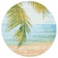 Safavieh Barbados Tropical Beach BAR560 5"3" Round Gold and Blue Indoor/Outdoor Area Rug, , large
