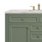 James Martin Vanities Chicago 48" Single Bathroom Vanity in Smokey Celadon with 3 cm Victorian Silver Quartz Top and Rectangular Sink, , large