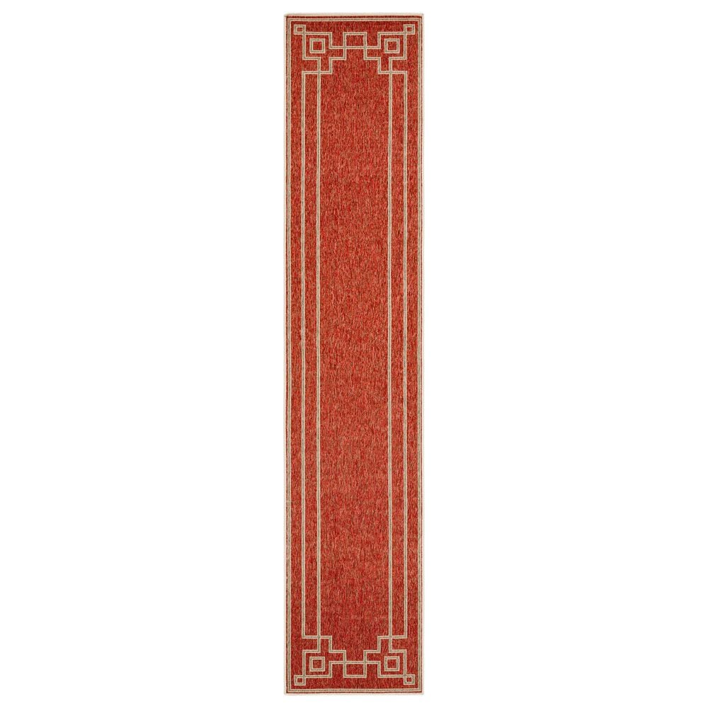Surya Alfresco 2"5" x 11"10" Rust, Brown and Beige Indoor/Outdoor Runner, , large