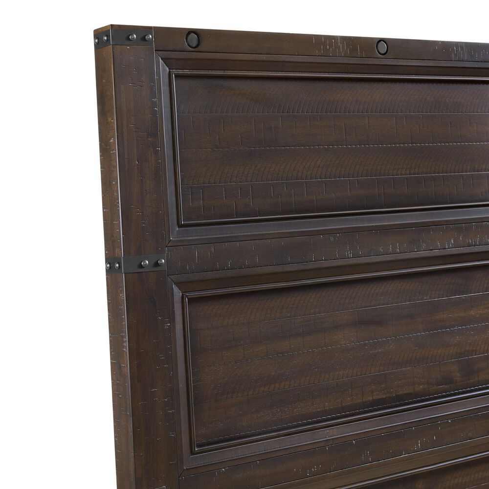 Mayberry Hill Colorado 4 Piece Queen Storage Bedroom Set in Charcoal with USB Ports, , large