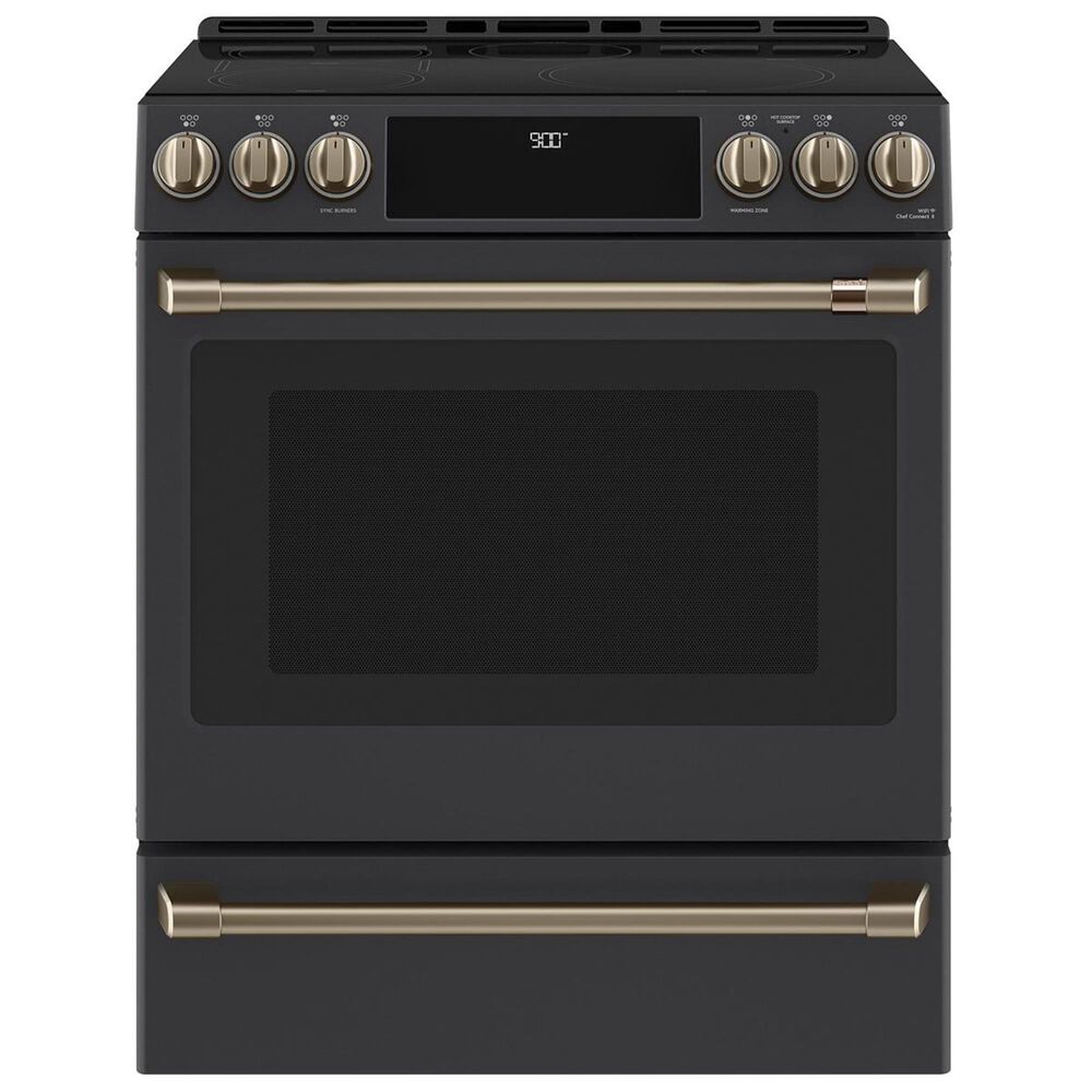 Cafe Handle and Knob Kit for Electric Range in Brushed Bronze, , large