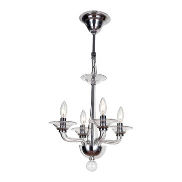 Crystorama Inc. Stella 4 Light Mini Chandelier in Polished Chrome, , large