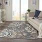 Nourison Aloha Floral 5"3" x 7"5" Grey and Multicolor Indoor/Outdoor Area Rug, , large