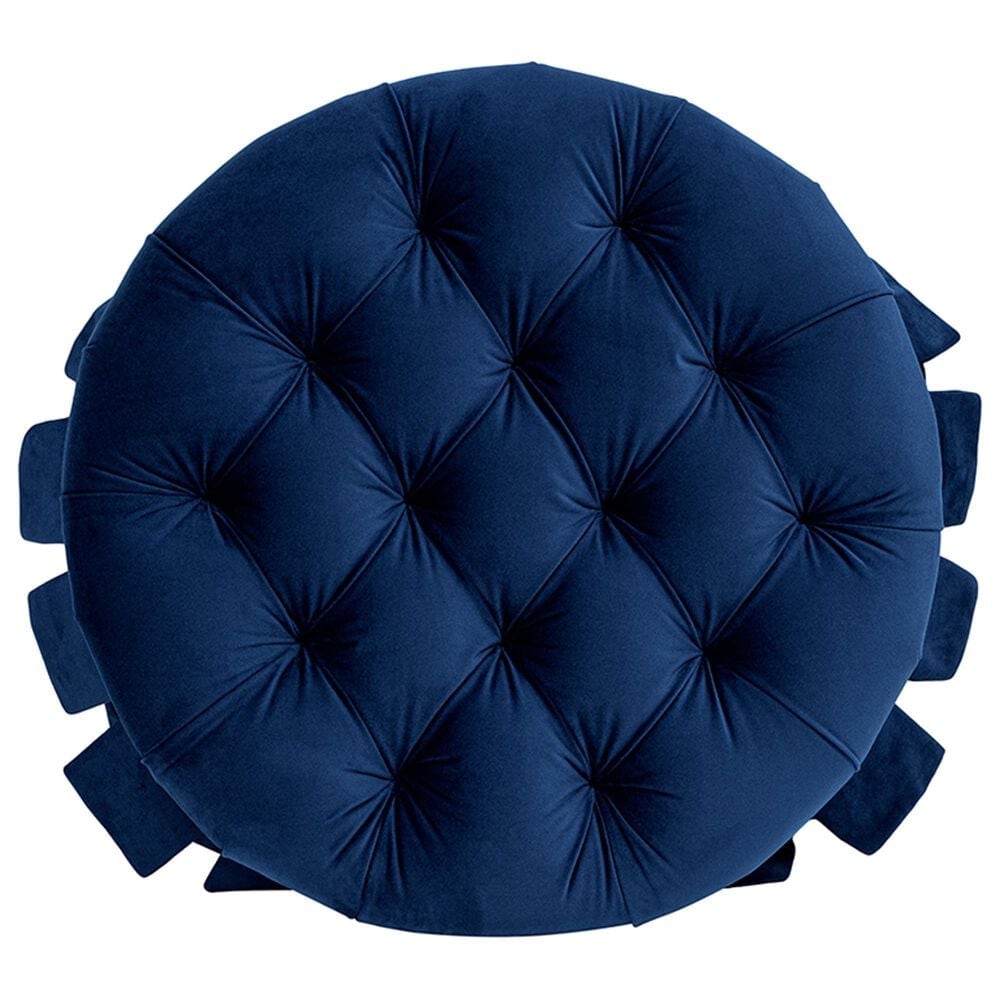 Jennifer Taylor Home Roquefort 24.5" Dog Sofa Bed with Box-Pleated Skirt in Navy Blue, , large