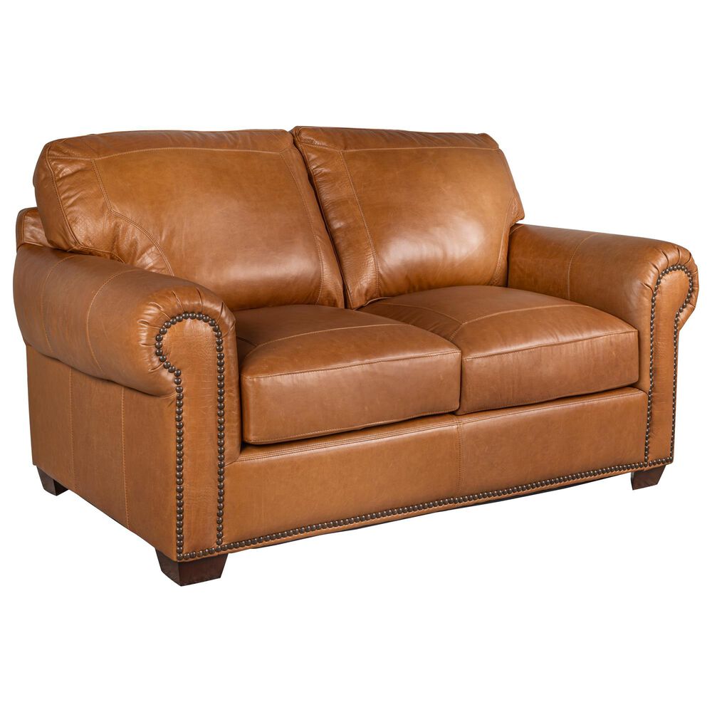 Marlowe Home Stationary Loveseat in Saddle Glove, , large