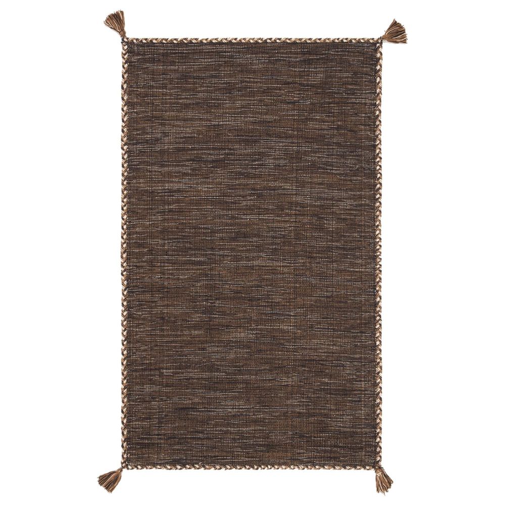 Safavieh Montauk 5" x 8" Brown and Black Area Rug, , large
