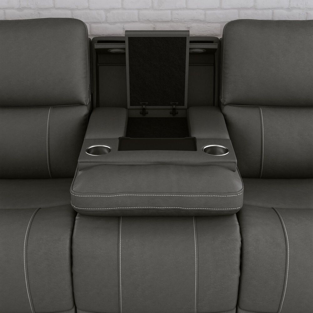 Oxford Furniture Carter 3-Piece Power Reclining Living Room Set in Smoke Gray, , large