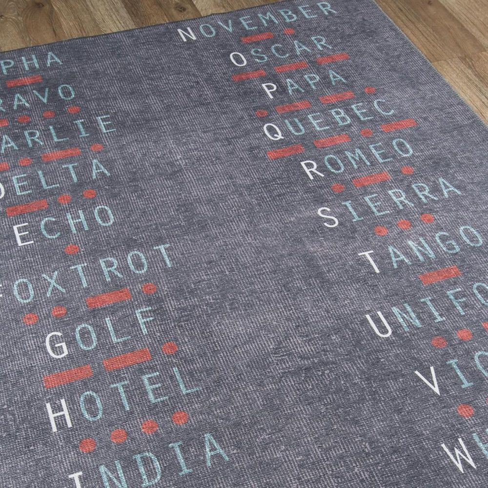 Novogratz District DIS-02 5&#39; x 7&#39;6&quot; Charcoal Area Rug, , large