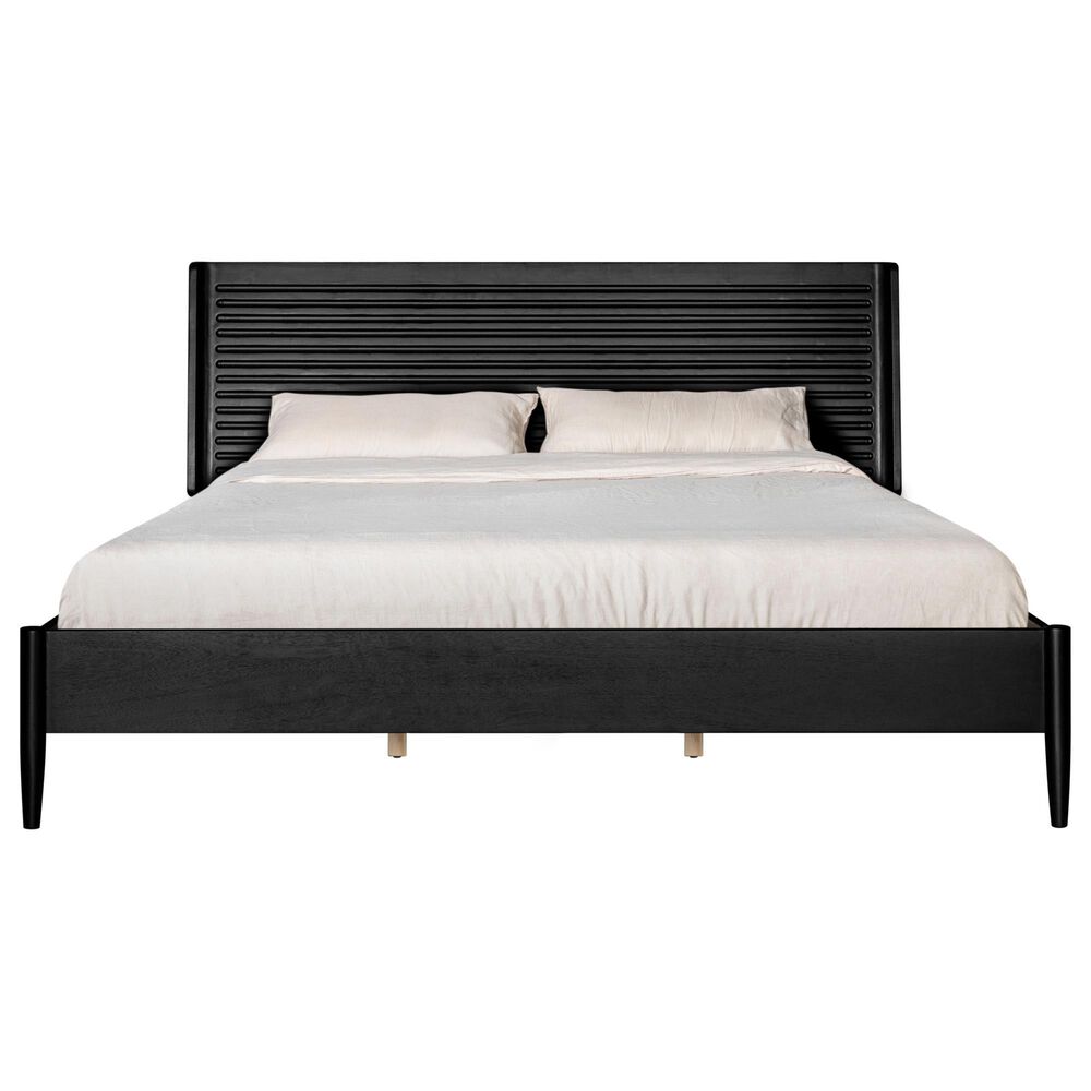 37B Casal King Platform Bed in Black Finish, , large